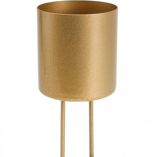 Produkt Świecznik wtykowy złoty świecznik na tealighty metalowy Ø5cm 4szt