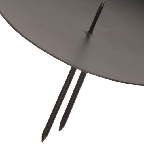 Produkt Świecznik wtykowy metalowy czarny Ø9cm 4 szt