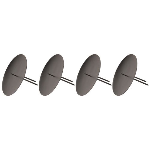 Produkt Świecznik wtykowy metalowy czarny Ø9cm 4 szt