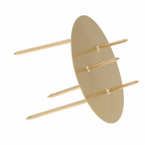 Floristik24 Świecznik wtykowy złoty Ø6,5cm 12 szt