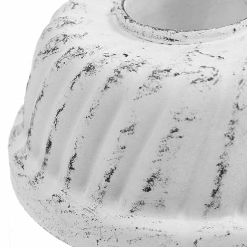 Floristik24 Świecznik Gugelhupf Forma do pieczenia Shabby Chic Biały Ø7,2 cm W3 cm