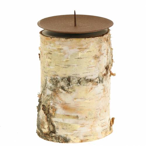 Floristik24 Świecznik brzozowy Ø8cm H14cm
