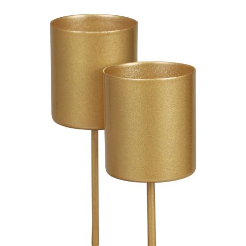 Produkt Świecznik cierniowy świecznik sztyft złoty 3,5×4cm 4 szt