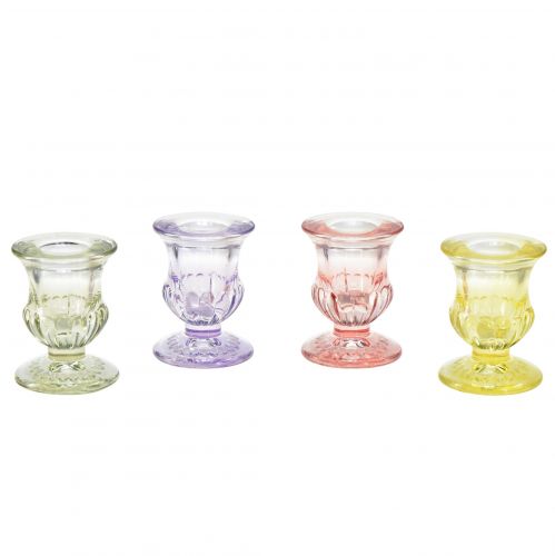 Produkt Świeczniki szklane Świeczniki ze szkła kolorowego Ø5cm W6cm 4szt