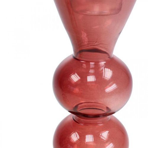 Produkt Świecznik szklany świecznik różowy/różowy Ø5-6cm wys.19cm 2szt