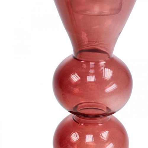 Floristik24 Świecznik szklany świecznik różowy/różowy Ø5-6cm wys.19cm 2szt