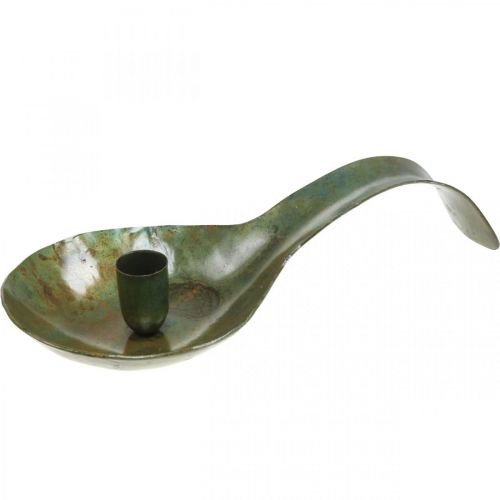 Floristik24 Metalowa łyżka świeczkowa z patyną 25x11x5cm