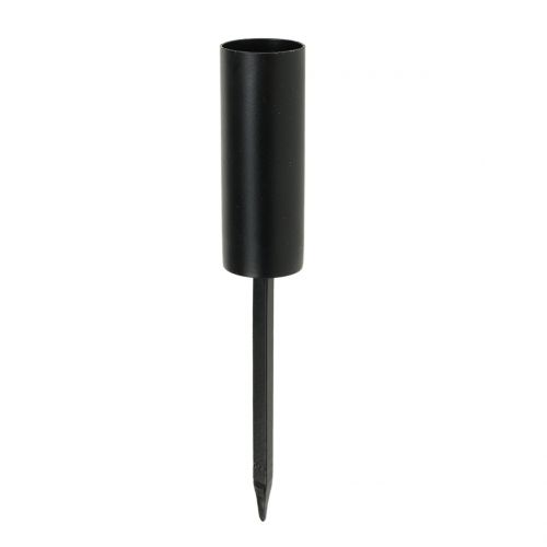 Produkt Świecznik czarny na świece w sztyfcie 15cm 4szt