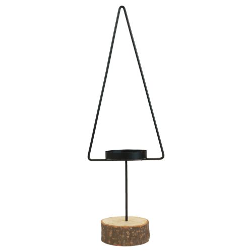 Floristik24 Świecznik Świąteczny, świecznik na tealighty metalowy czarny 37cm