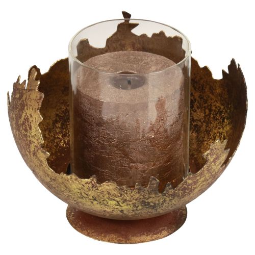 Floristik24 Dekoracja stołu Latarnia świąteczna metalowa antyczna 12cm Ø15cm