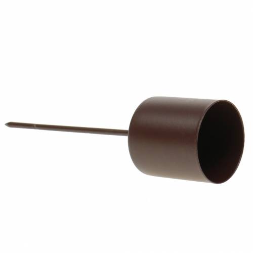 Floristik24 Świecznik na świeczniki brązowy Ø3,7cm W14cm 4szt