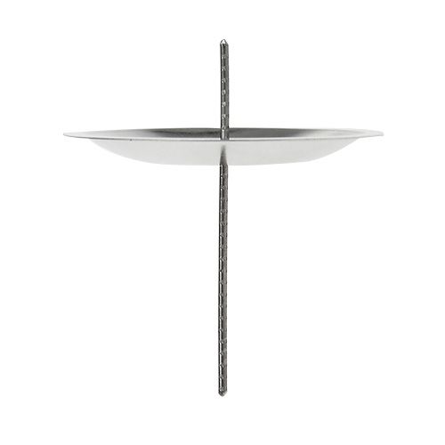 Świecznik z szpikulcem srebrny Ø5cm 36szt.