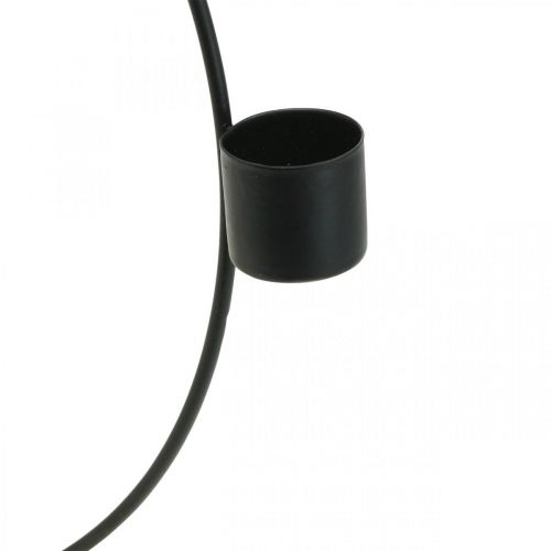 Produkt Pierścionek ozdobny ze stojakiem czarny metalowy świecznik Ø23cm