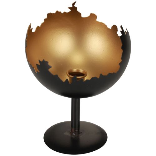 Floristik24 Dekoracja stołu Świąteczny świecznik metalowy 19cm Ø15cm