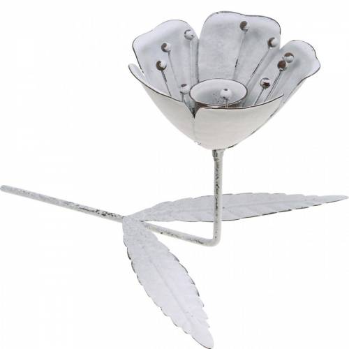 Floristik24 Wiosenna dekoracja, kształt kwiatu świecznika, dekoracja ślubna, metalowa dekoracja stołu
