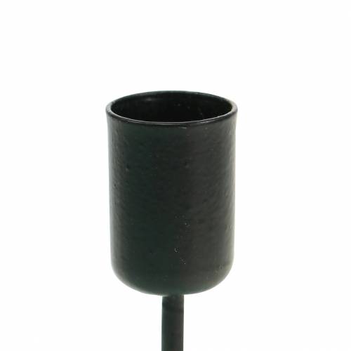 Floristik24 Świecznik mały czarny W7cm Ø12,5mm 8 szt