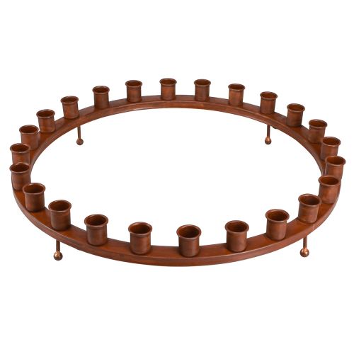 Pierścionek na 24 świece świecznik brązowy metalowy 43cm
