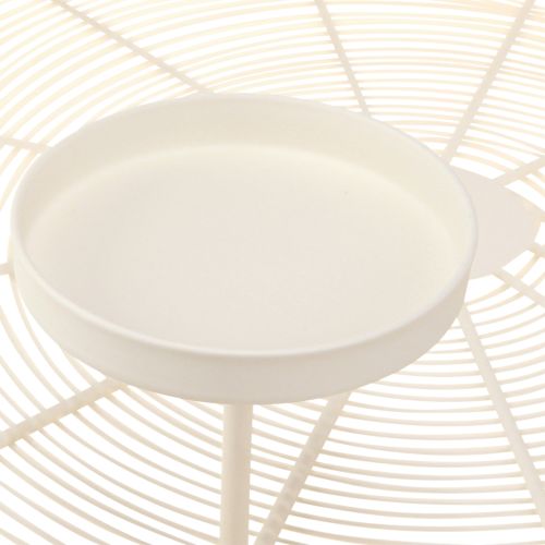 Floristik24 Świecznik misa na 4 świece filarowe kremowy Ø45cm