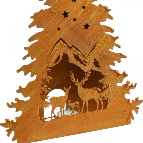 Produkt Świecznik na podgrzewacze Świąteczna patyna z jelenia jodła wys.50cm