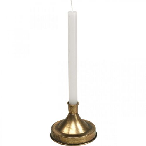 Produkt Świecznik Złoty metalowy świecznik Antyczny wygląd H8.5cm