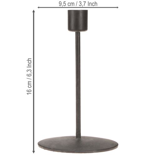 Produkt Świecznik metalowy świecznik antyczny brąz wys. 16cm 2szt