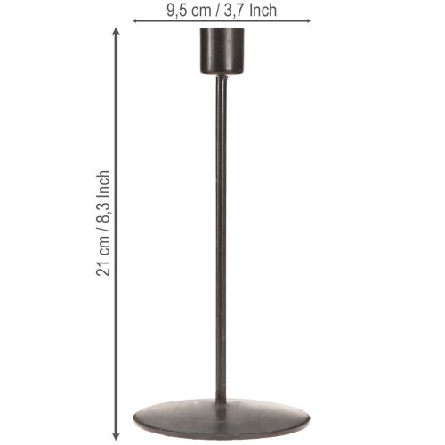 Produkt Świecznik antyczny brąz wys. 21,5cm 2szt