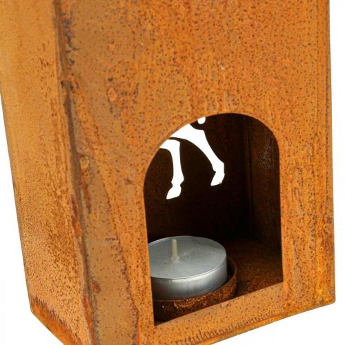 Floristik24 Świecznik na podgrzewacze Świeca świąteczna w patynie 35x11cm