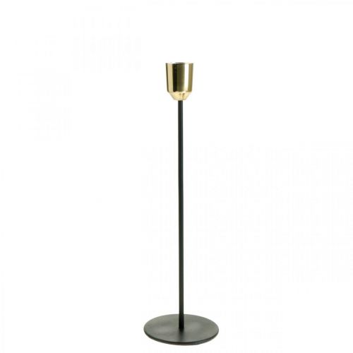 Produkt Świecznik złoty/czarny, świecznik wykonany z metalu W29cm Ø2,2cm