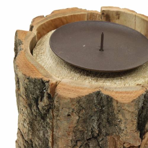 Floristik24 Świecznik drewniany Ø13cm H10cm