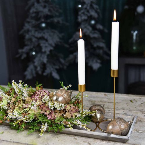 Produkt Świecznik złota dekoracja stołu metal Na świecę Ø10cm W15cm