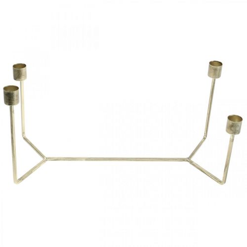 Produkt Podstawka pod świece na tacę Szampan Metal 37×17×18cm