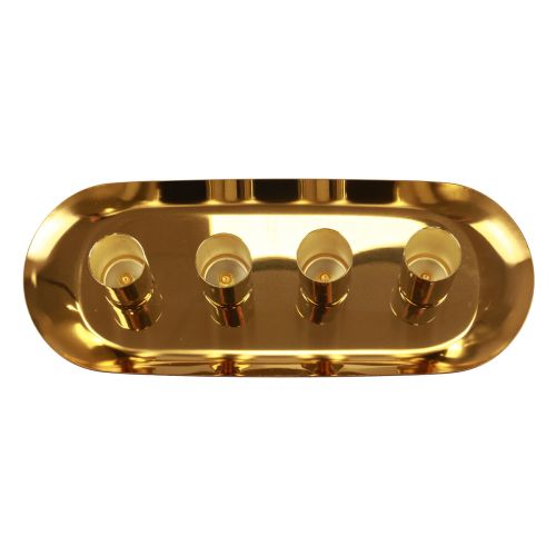 Produkt Świecznik metalowy świecznik w kształcie kija złoty 23x9x4,5cm