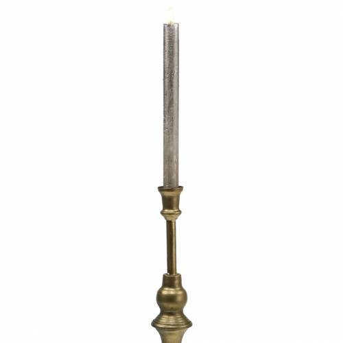 Floristik24 Świecznik świąteczny mosiężny metalowy Ø10,5cm H38,5cm
