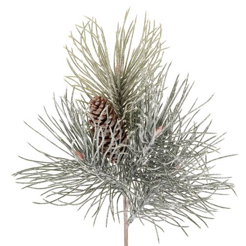 Sztuczna gałązka sosnowa z szyszkami, zimowa, 40cm kupić | Floristik24.pl