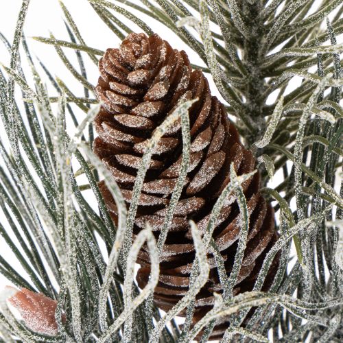 Sztuczna gałązka sosnowa z szyszkami, zimowa, 40cm | Floristik24.pl