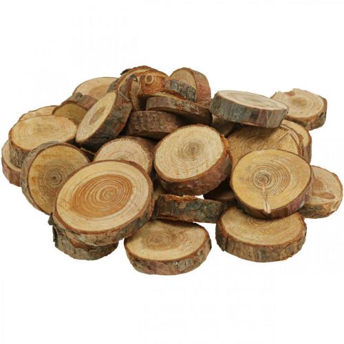 Produkt Drewniane krążki dekoracyjne posypują drewno sosnowe okrągłe Ø2–3cm 500g