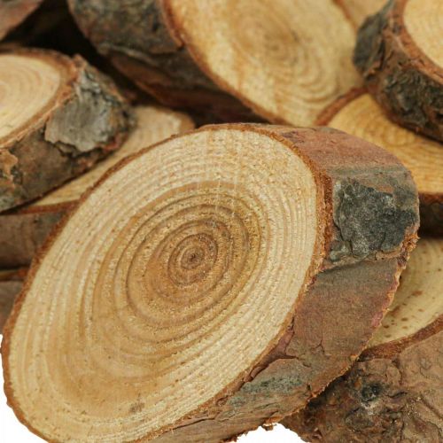 Produkt Drewniane krążki deco posypują drewno sosnowe owalne Ø4-5cm 500g