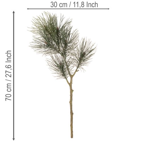 Sztuczna gałązka sosnowa do dekoracji stołu i wazonów, 70cm | Floristik24.pl