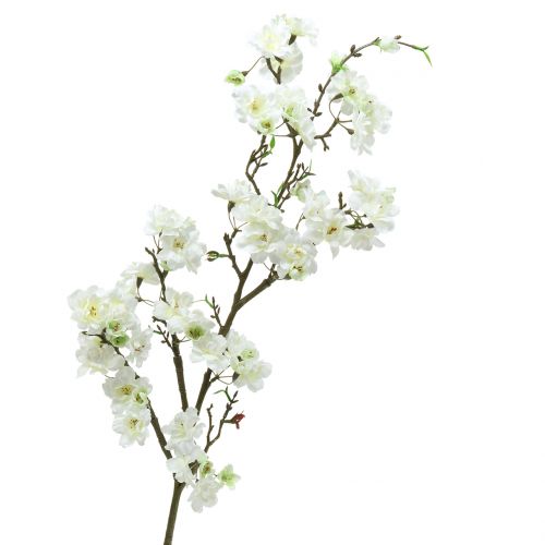 Floristik24 Gałązka kwiatu wiśni biała 105cm