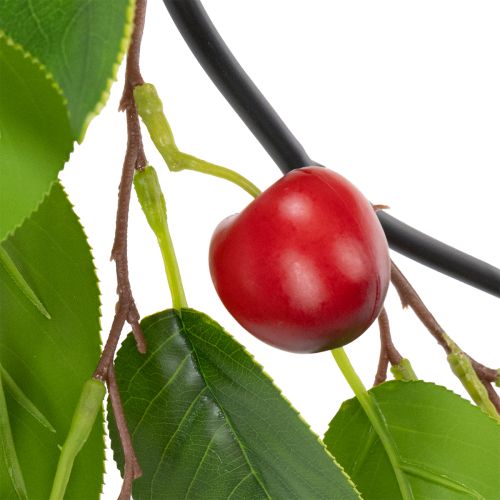 Produkt Sztuczna girlanda z wiśniami. Idealna do naturalnej dekoracji pokoju. Kwiatowy wygląd. 160 cm.
