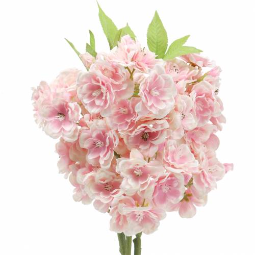 Floristik24 Gałąź kwiatu wiśni różowy 44 cm 3 szt.