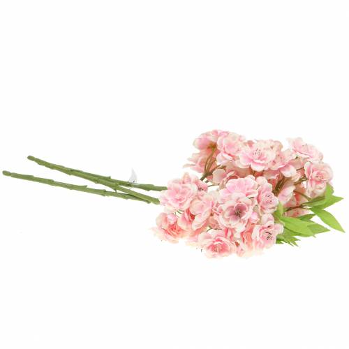 Floristik24 Gałąź kwiatu wiśni różowy 44 cm 3 szt.