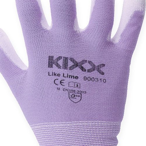 Produkt Rękawice ogrodowe Kixx białe, liliowe, rozmiar 8