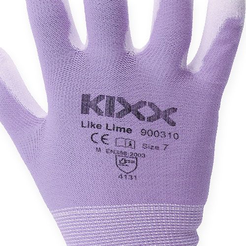 Produkt Rękawice ogrodowe Kixx rozmiar 7 białe, liliowe
