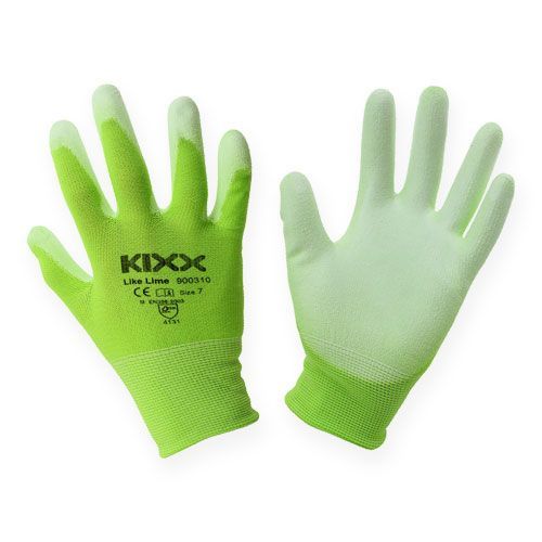 Produkt Rękawice ogrodowe Kixx jasnozielone, limonkowe rozmiar 10
