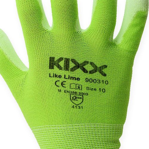 Produkt Rękawice ogrodowe Kixx jasnozielone, limonkowe rozmiar 10