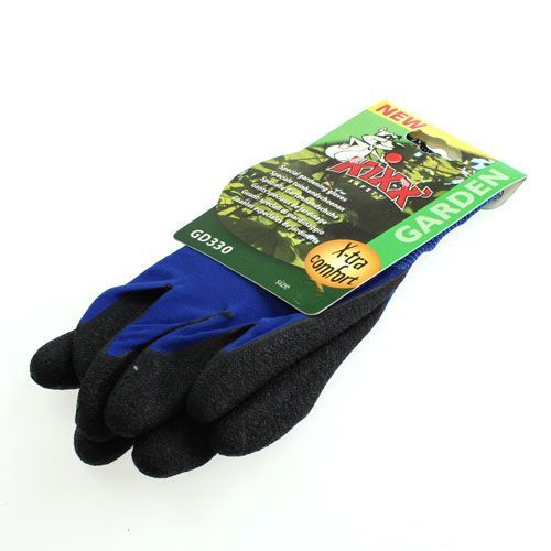 Produkt Rękawice ogrodnicze Kixx niebieskie, czarne, rozmiar 10