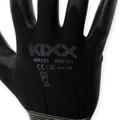 Produkt Rękawice ogrodnicze Kixx Nylon rozmiar 10 czarne
