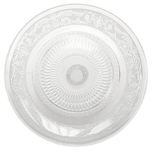 Produkt Klasyczny szklany talerz na ciasto na nóżce - Elegancki na każdą uroczystość Ø 20cm