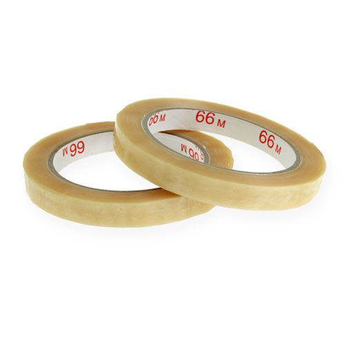 Floristik24 Taśma klejąca 12mm x 66m PVC neutralna 12 szt